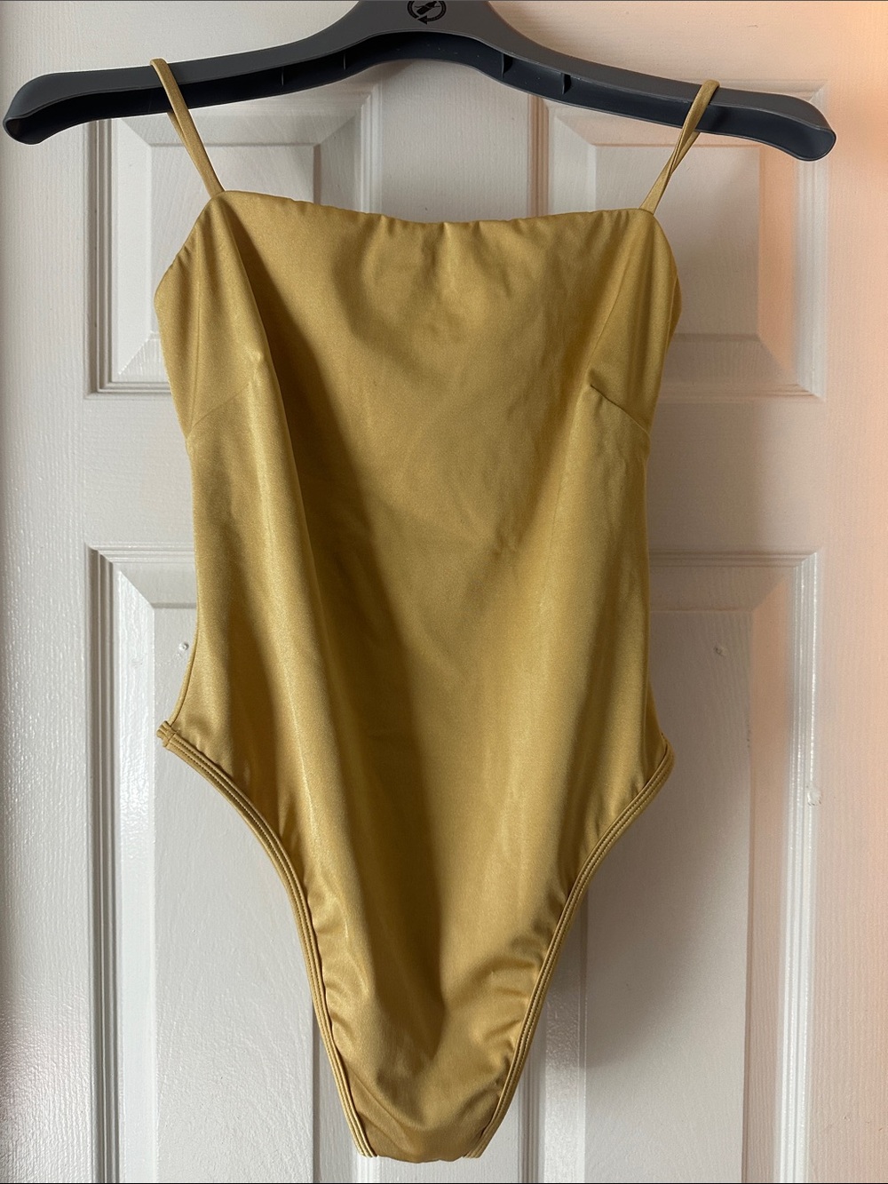 Gooseberry,One-Piece Swimsuit in Mustard Yellow with Adjustable Straps